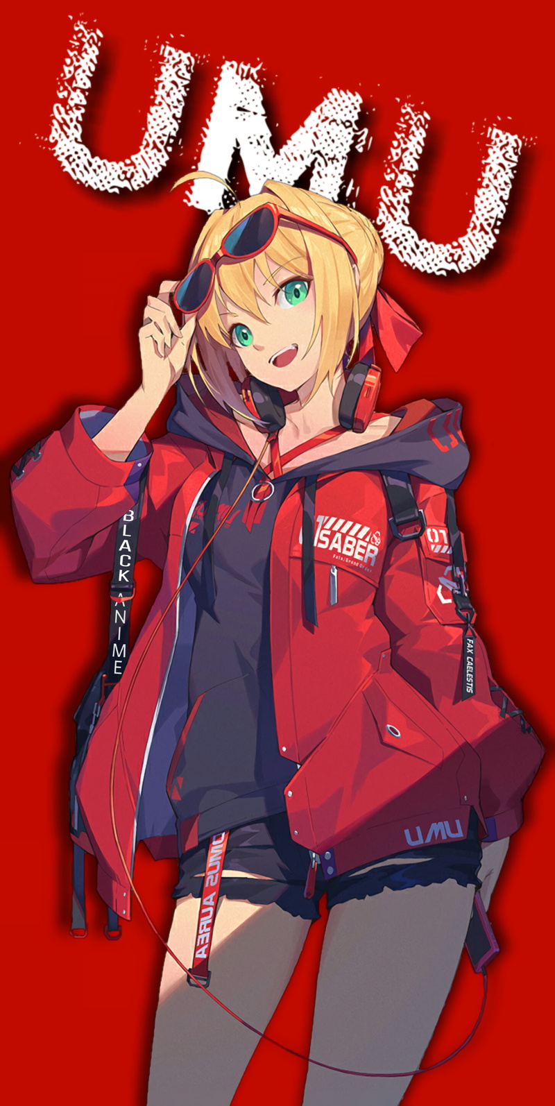 red background, Nero Claudius, anime girls, anime, Saber, Fate Series, 5K