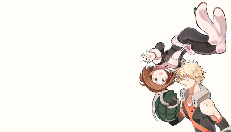 Uraraka Ochako, anime, Boku no Hero Academia, Katsuki Bakugou, Boku no hero, 1080P, Ochako Uraraka