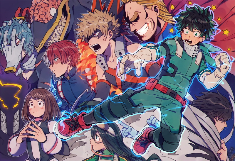 asui tsuyu, young adult, women, adult, arts culture and entertainment, music, hairstyle, females, uraraka ochako, creativity, art and craft, boku no hero academia