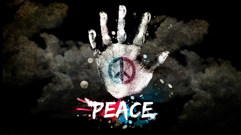 Peace, digital art, 1920x1080, 1080P, hand, sign