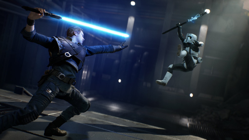 Cal Kestis, Star Wars Jedi: Fallen Order, 2K, Star Wars, Lightsaber, Scout Trooper