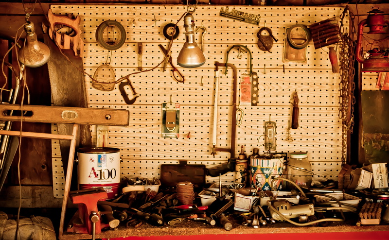 shopping, Collection, wood - material, pegboard, large group of objects, clutter, tools, absence, hanging, abundance, prepared, table, indoors, furniture