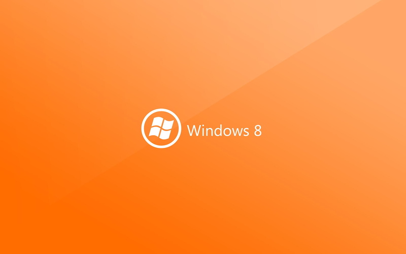 glossy, windows, windows 8, 2K, brand and logo, orange