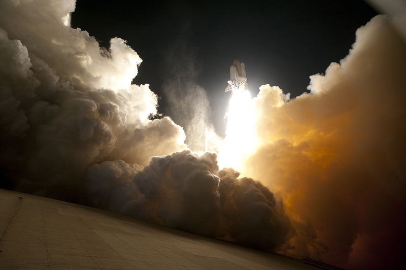space shuttle, rocket, 1080P, vehicle, smoke, Space Shuttle Discovery