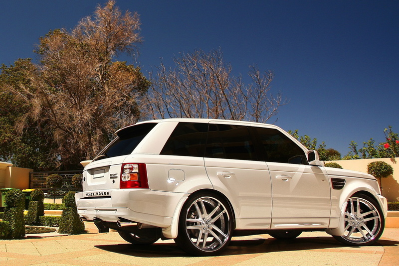 white, Land Rover, yard, Sky Garden, 2K, range, sport, rover, trees, Range Rover, Range Rover Sport, summer