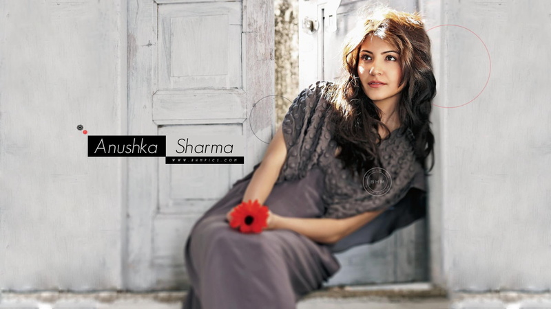 bollywood, anushka sharma, sharma, flowers, female celebrities, garbage, hold, 1080P, celebrities, anushka