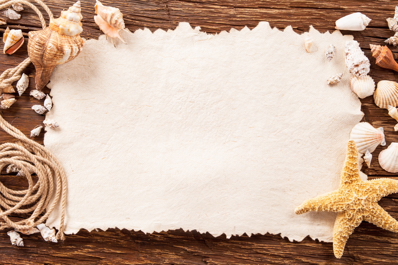 blank, textured, star, no people, high angle view, table, fish, starfish, ornate, seashells, wood - material, art and craft, white color, Board, still life