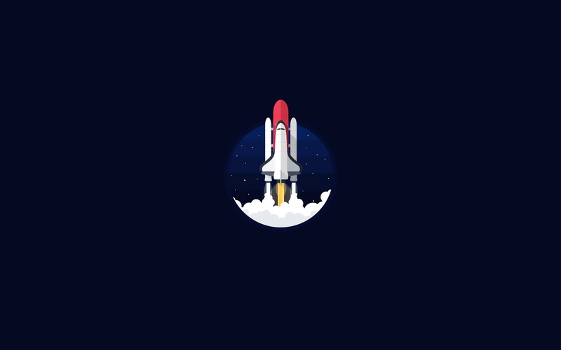 space shuttle, minimalism, NASA, 2K