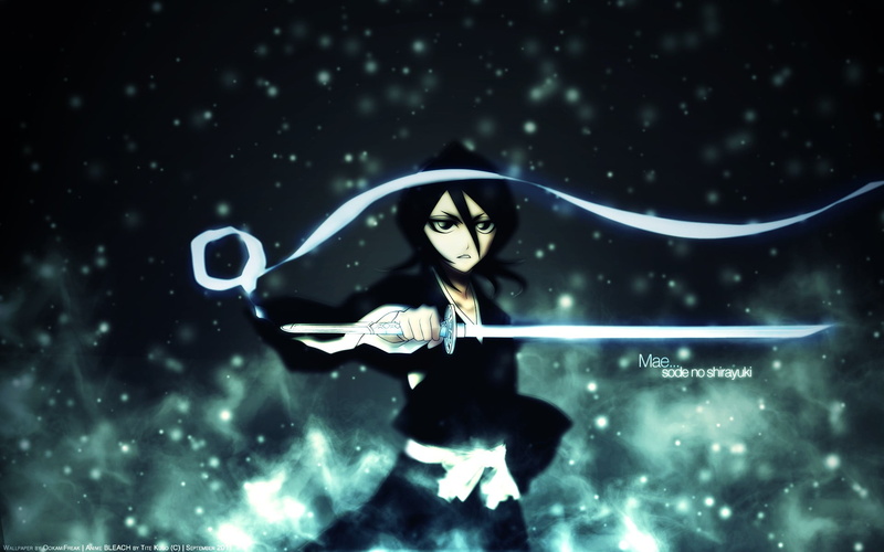 astronomy, nature, snow, anime girls, night, dark, portrait, Kuchiki Rukia, young adult, cold temperature, real people, illuminated, one person, adult