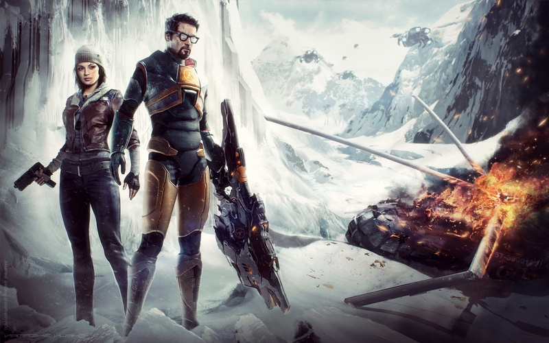 1080P, Gordon man, Half Life, video games, Alyx Vance, Half Life 2, artwork