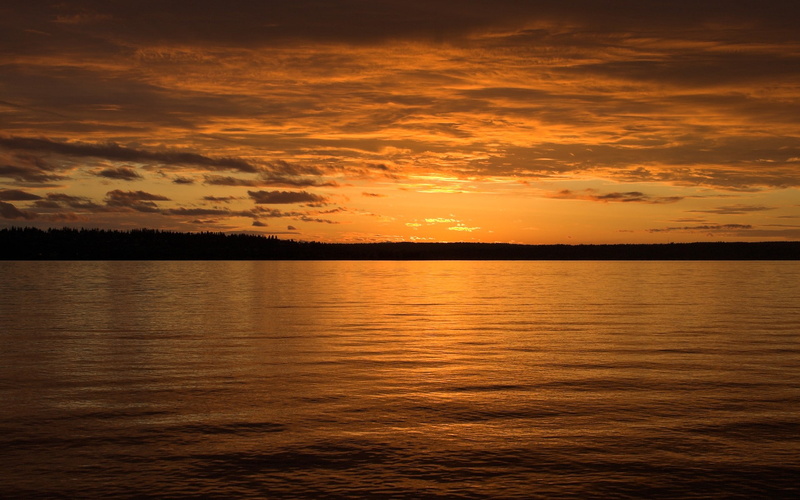 1080P, skyscape, sky, sunset, orange, landscape, dusk
