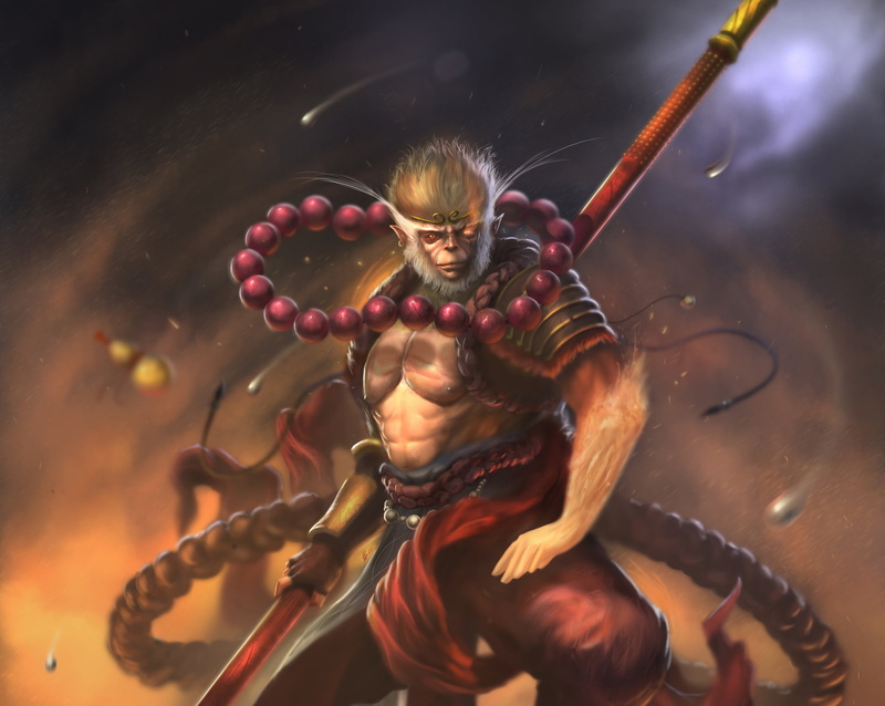 Sun Wukong, Monkey, Fantasy, 1080P, Warrior