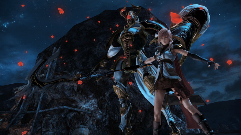 night, mountain, men, Claire Farron, sky, 1080P, arts culture and entertainment, low angle view, real people, Final Fantasy XIII, nature, activity