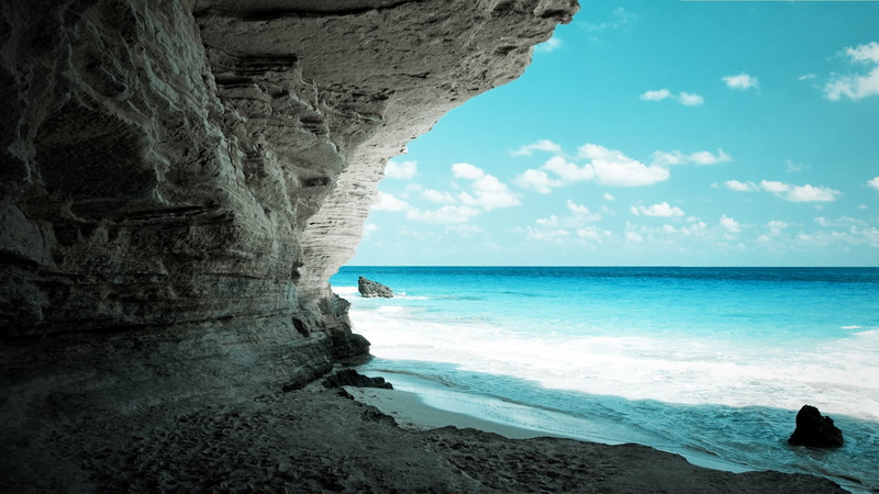 2K, cave, ocean, x, beach, beaches, hd, art, nature