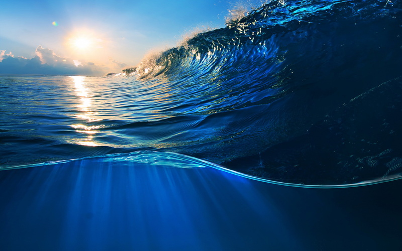 2K, sky, wave, Splash, Ocean, blue, water, Sea