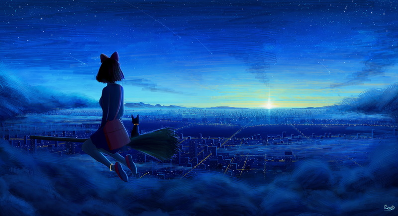 Kikis Delivery Service, Kiki (Kikis Delivery Service), 5K, Movie, Jiji (Kuragehime)