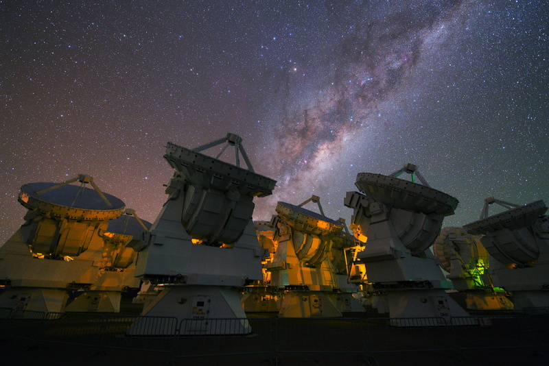 radio telescope, stars, 1080P, The milky way, the sky