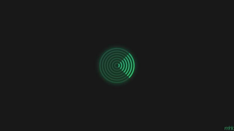 1080P, minimalism, circle, radar, dark, simple background, green