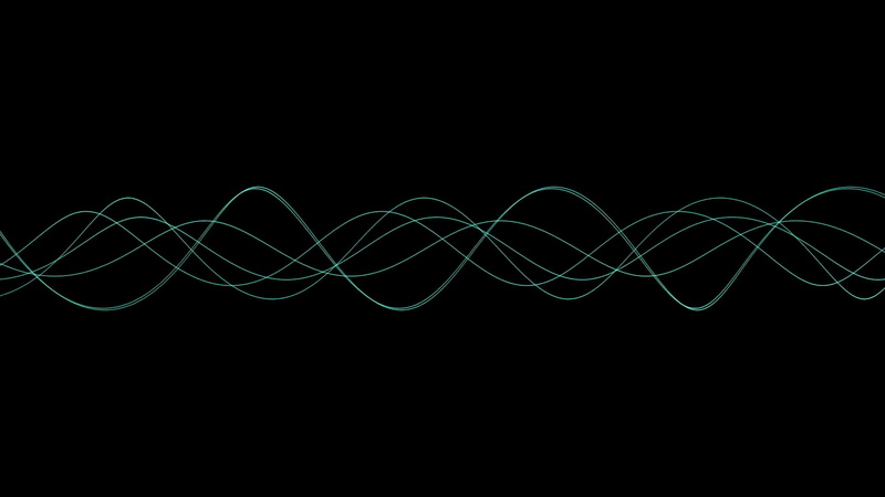 waves, 1080P, minimalism, black background, radar, abstract, digital art, sound
