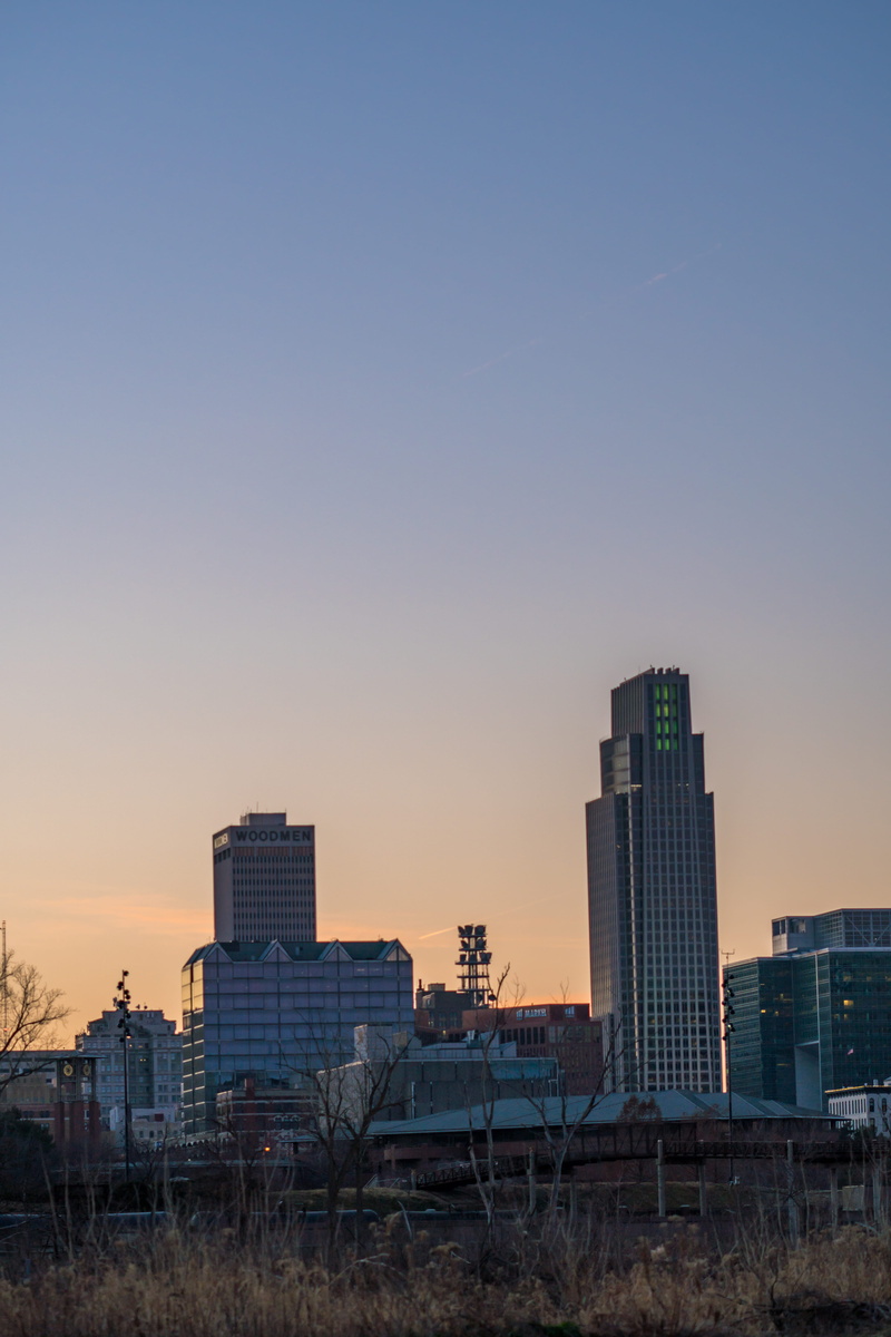 skyscraper, cityscape, urban skyline, golden hour, united states, outdoors, winter, december, nature, modern, copy space, city, tall - high, scyscraper