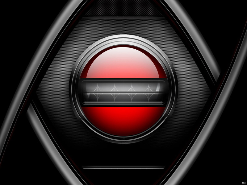 circle, close-up, equipment, electrical equipment, button, modern, indoors, noise, communication, 720P, technology, sign, black color, black, mesh, red
