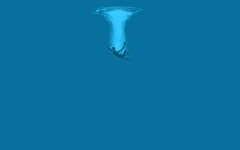 1080P, hd, minimalistic, drowning, water, art, x, dethklok