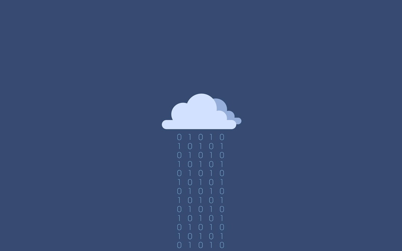 binary, 2K, vector, clouds, minimalistic, storage