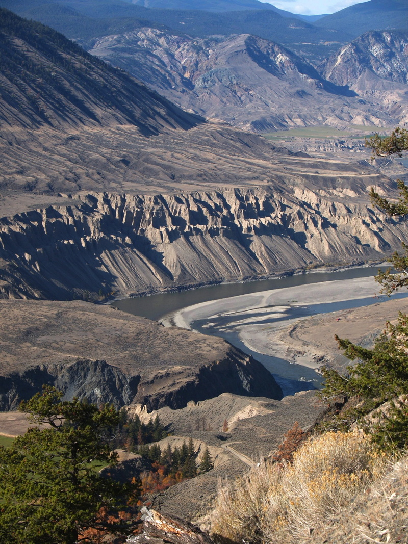 water, ravine, scenics - nature, valley, high angle view, outside, mountain, non-urban scene, formation, outdoors, fall, geology, scenic, river, canada