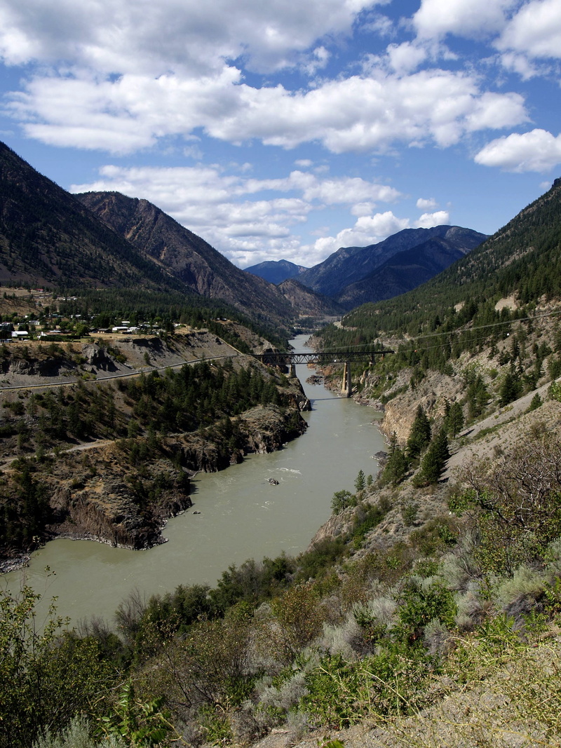 water, landscape, sky, tranquil scene, british columbia, river, day, canada, lake, non-urban scene, River, valley, scenery, scenics - nature, Fraser River
