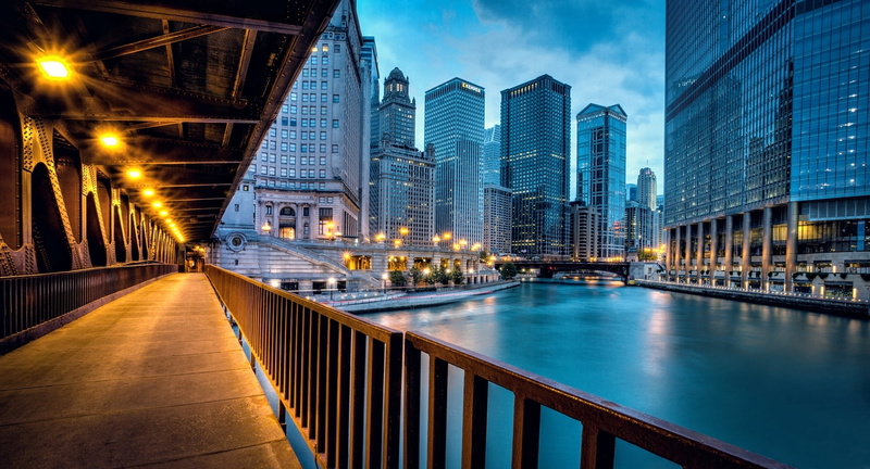 cityscape, nature, famous Place, lighting Equipment, railing, road, skyscrapers, lighting, city Life, brown, architecture, blue, 1080P, business, urban Scene