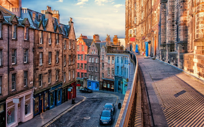 Street, Building, City, Cities, Edinburgh, United Kingdom, House, Man Made, Architecture, 1080P