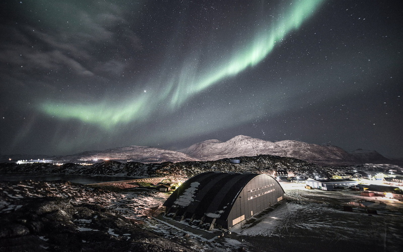 mountains, hd, night, nature, black, aurora, 1080P, lights, stars, borealis, landscape, northern
