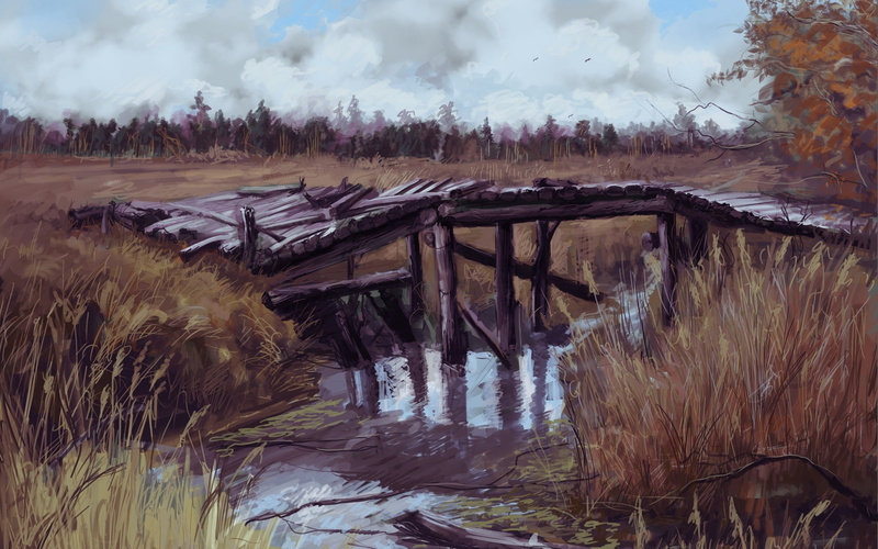 non-urban scene, reflection, no People, tranquility, art, rural Scene, water, 2K, forest, wood - Material, lake, beauty in nature, stalker, architecture