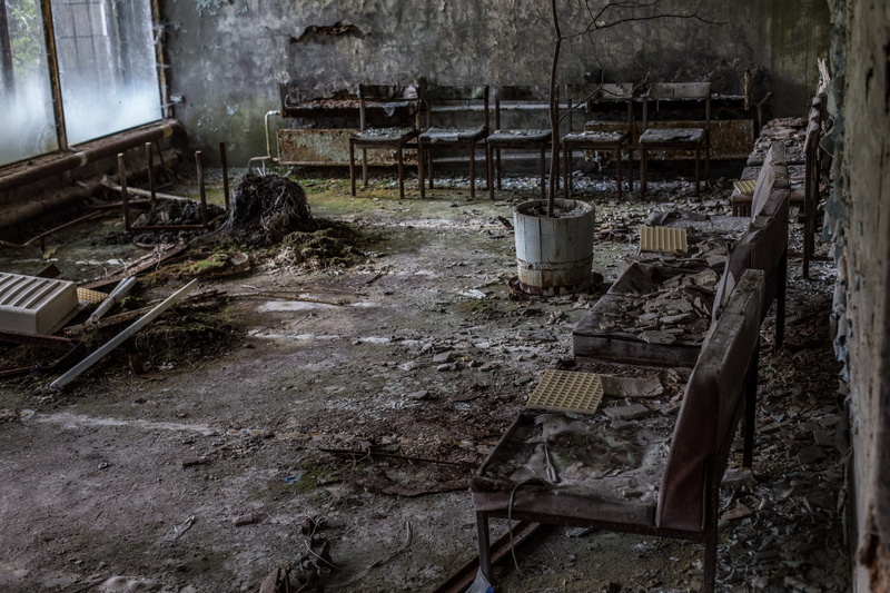 architecture, damaged, messy, chernobyl, cccp, nature, nuclear, tree, obsolete, built structure, wendelin jacober, wood - material, soviet union, bad condition
