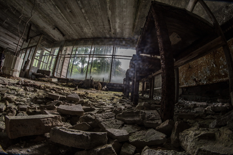 history, bad condition, deterioration, indoors, gasmask, slavic, chernobyl, wendelin jacober, abandoned, obsolete, dirty, run-down, demolished, weathered