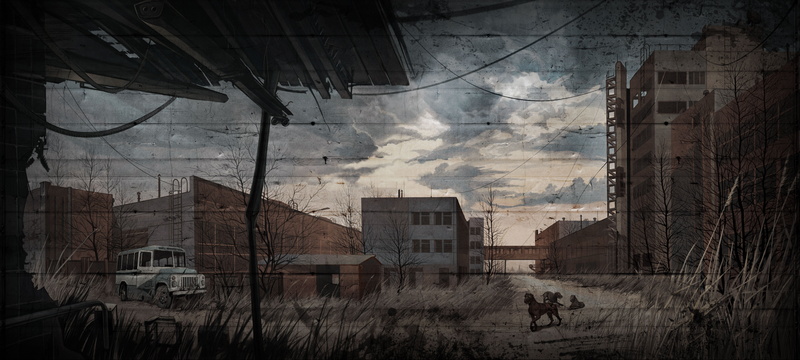 power line, blind dogs, cable, factory, plant, architecture, the plant Jupiter, old, industry, tree, damaged, Stalker, digital composite, city, art, auto post production filter