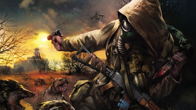 gassmask, S.T.A.L.K.E.R., art, hd, Video Games, guns, knives, helicopters, games, x, dogs, hind, animals, video, 1080P, stalker
