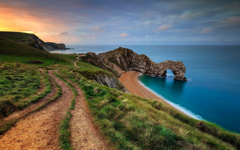 sea, 1920x1200 px, art, Dirt Road, sunlight, technology, nature, road, 1080P, Landscape, coast, asus, x, px, hd, dirt