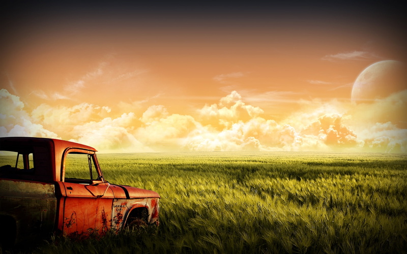 old, 1080P, art, vehicles, hd, trucks, technology, x, nature, Landscapes