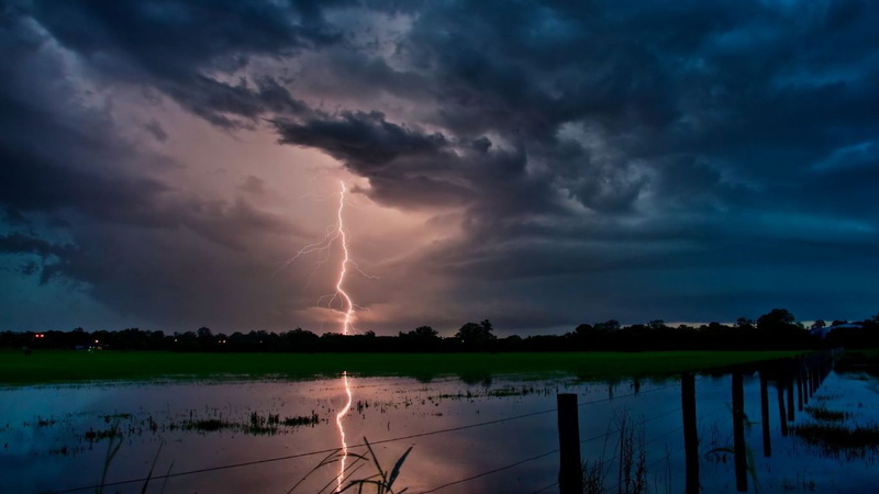 720P, nature, lightning, reflection, storm, clouds, hd
