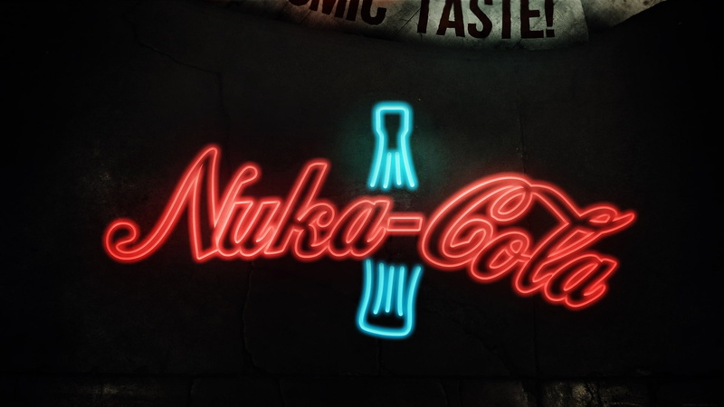 hd, nuka, neon, video games, cola, soda, bottle, 1080P, fallout, sign