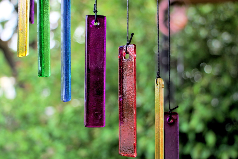 decorative, nature, lighting equipment, close-up, chime, no people, plant, outdoors, red, green color, tree, outside, day, wind-chime, blue, wind chime