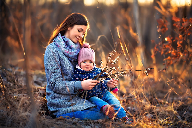 mother, child, mom, Verba, branches, woman, nature, 1080P