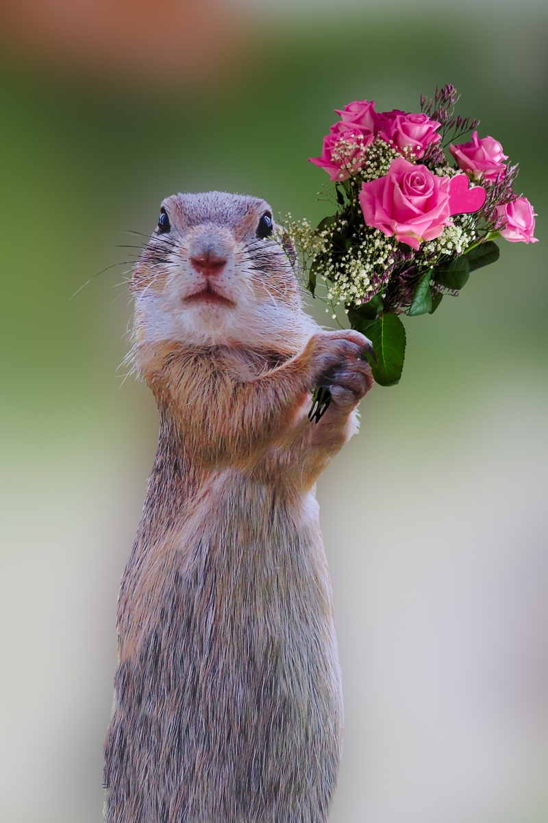 beauty in nature, excuse me, roses, vertebrate, flowering plant, pink, birthday bouquet, birthday, domestic animals, cute, pets, sorry, thank you very much