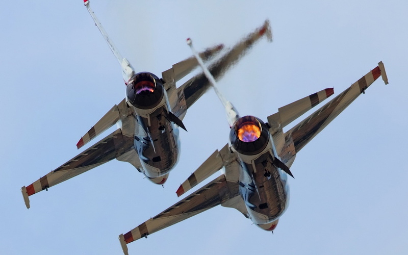 Two, Flight, 1080P, fighter, Airplanes, Sky, jet