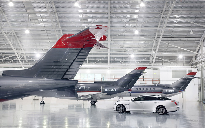 jaguar, private, airplane, hanger, plane, hd, 2K, jet, cars