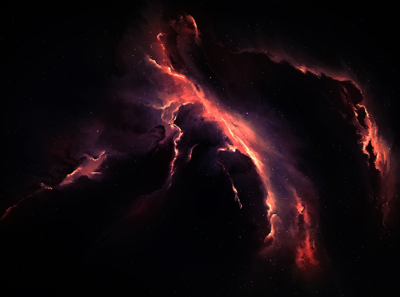 no people, lava, fascinating, scenics - nature, Space, illuminated, science, star - space, astronomy, Cosmos, glowing, nature, red, starkiteckt, dark, outdoors