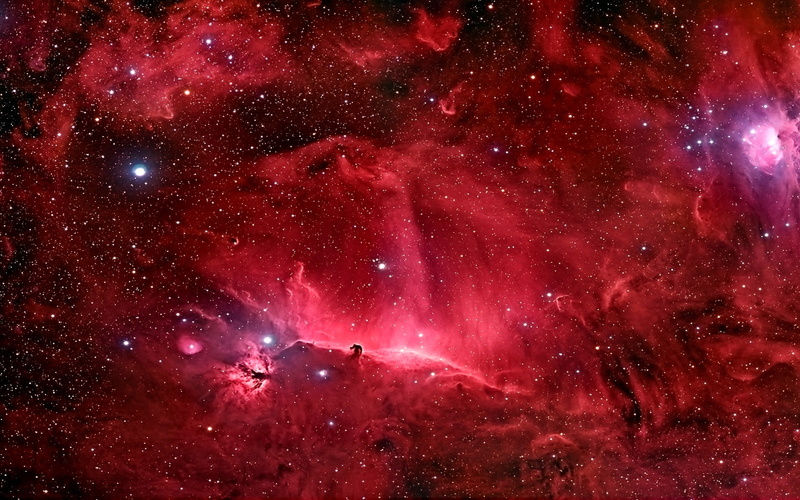 720P, night, star - space, Flame Nebula, luminosity, Horsehead Nebula, illuminated, galaxy, glowing, nebula, space, pink color, bright, constellation