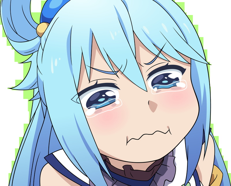 Girl, Face, Anime, Aqua (KonoSuba), Tears, Blue Eyes, Blue Hair, KonoSuba – God’s blessing on this wonderful world!!, 4K
