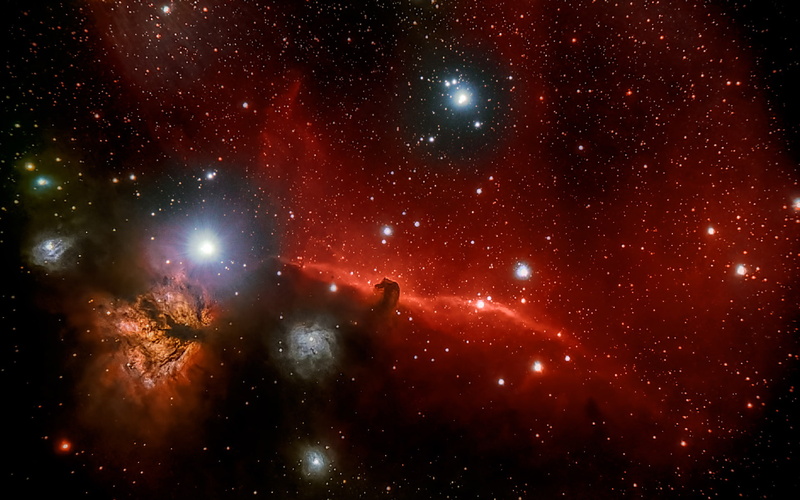 dark nebula, Orion, Horse Head, in the constellation, 1080P